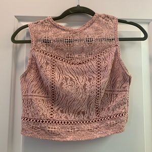 Dusty Rose lace Crop Top